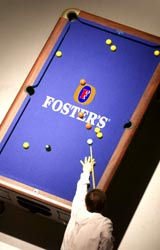 Pool Table with Fosters Cloth